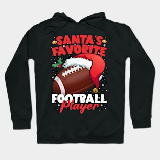 Santa's Favorite Football Player Christmas Pajama Xmas Hoodie